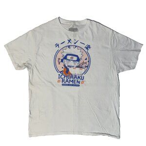 Naruto Ichtraku Ramen White Anime TShirt - XL Hidden Leaf Village Shippuden